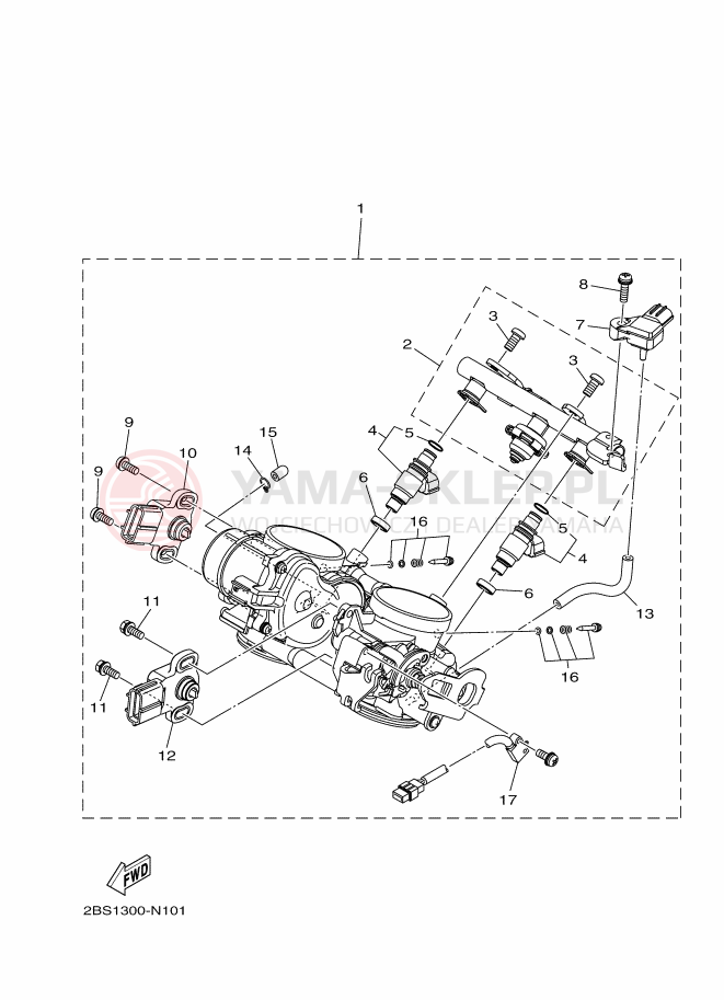 Schemat "Wtrysk paliwa" do Yamaha XT1200ZE SUPER TÉNÉRÉ ABS