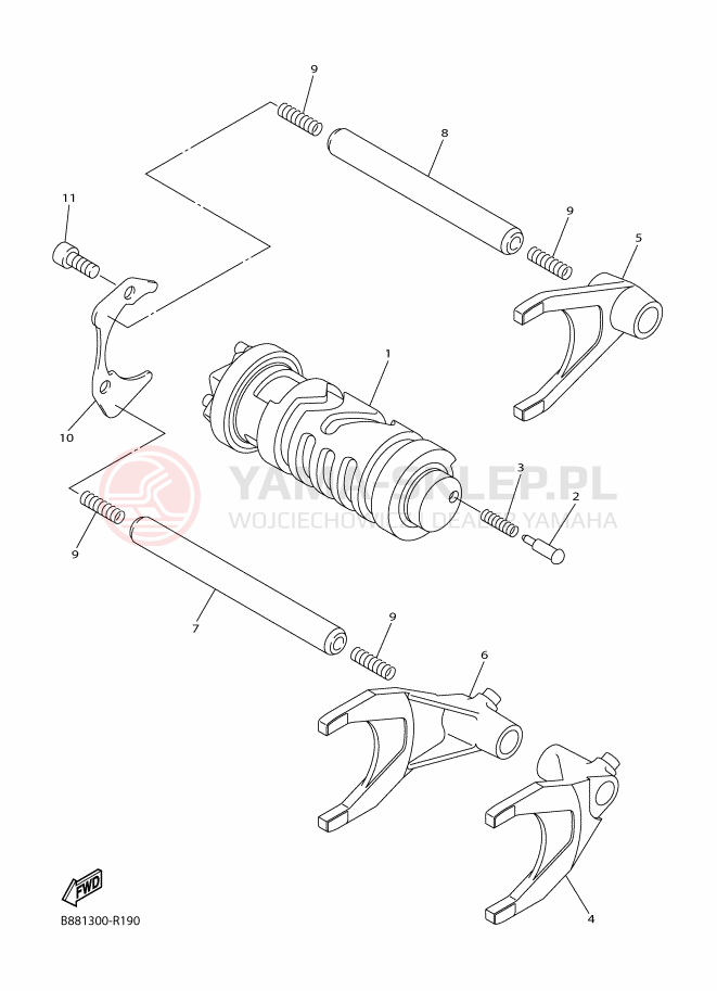 Schemat "Wodziki, automat" do Yamaha FJR1300AE