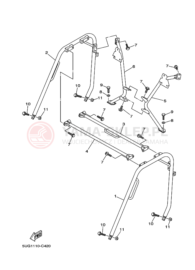 Schemat "GUARD" do Yamaha RHINO 660 SE SE