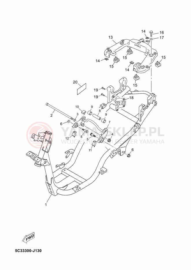 Schemat "rama" do Yamaha NEOS 4