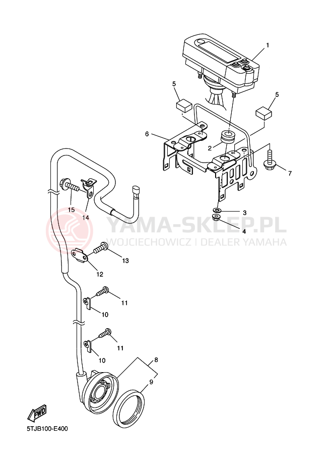 Schemat "licznik" do Yamaha WR450F