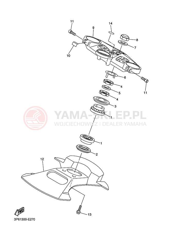 Schemat "Półki zawieszenia" do Yamaha FJR1300A