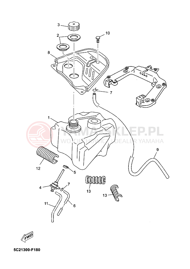 Schemat "zbiornik paliwa" do Yamaha NEOS