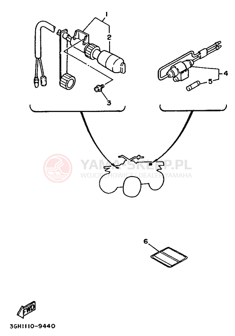Schemat "układ elektryczny" do Yamaha MOTO 4 - 250