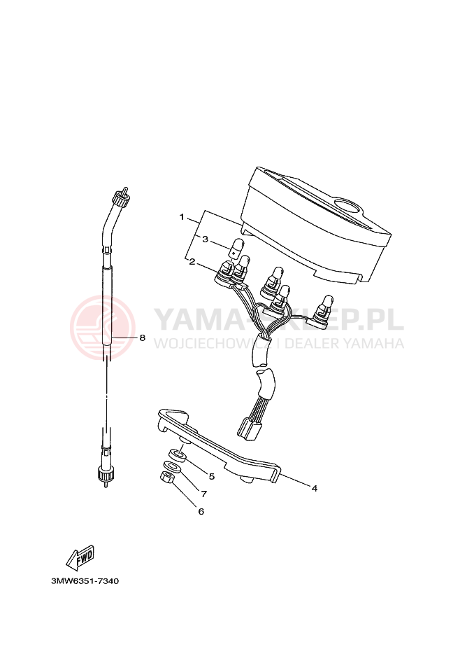 Schemat "licznik" do Yamaha SR125