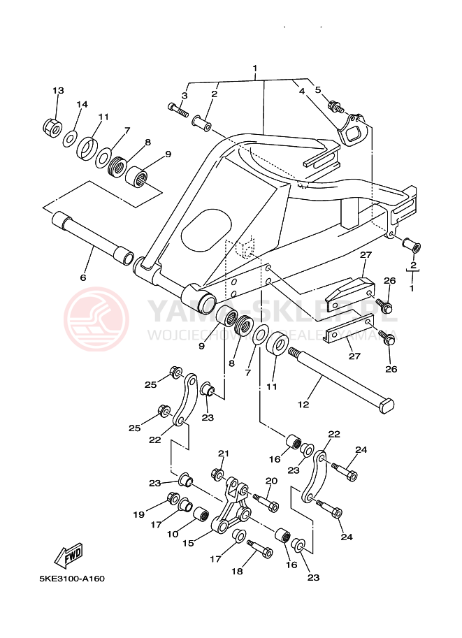 Schemat "wahacz" do Yamaha TZ250