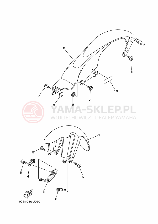 Schemat "błotnik" do Yamaha EC-03