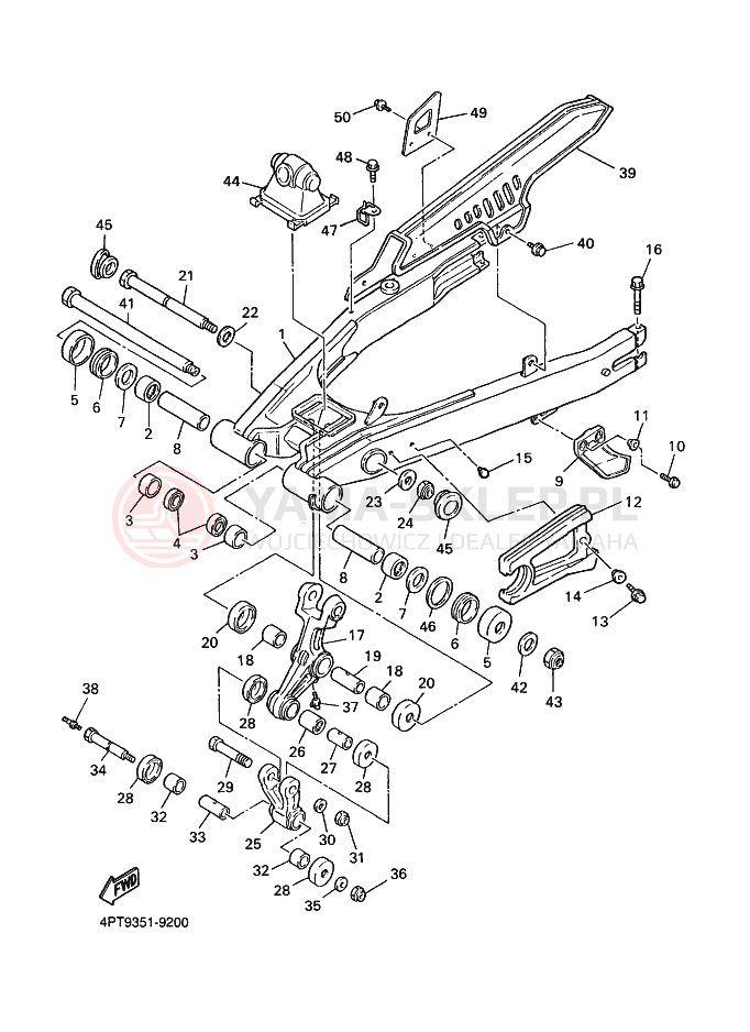 Schemat "wahacz" do Yamaha XT600E