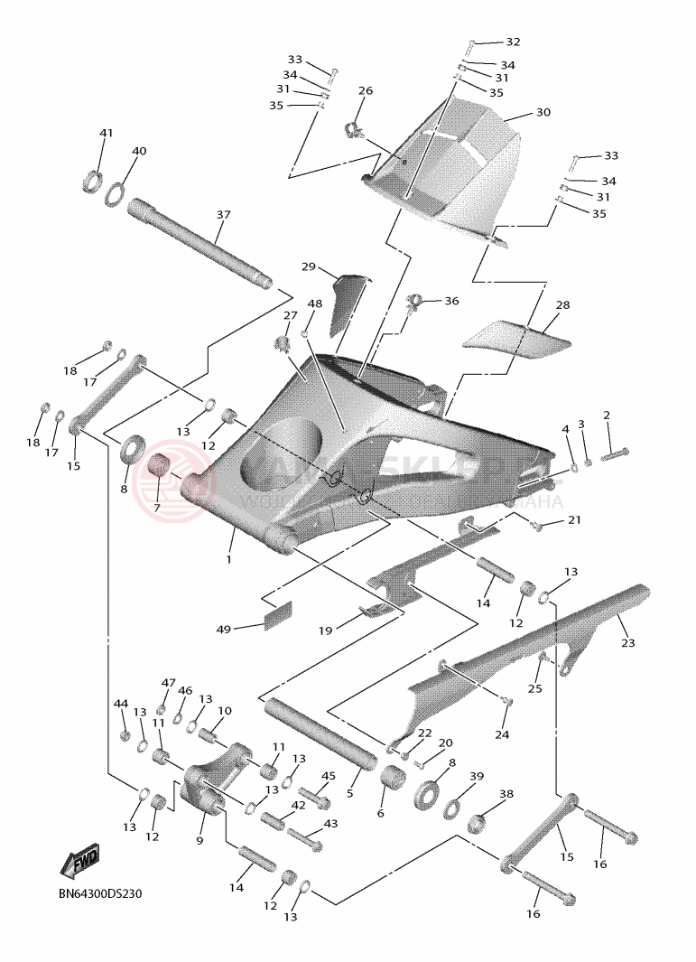 Schemat "wahacz" do Yamaha YZF-R6