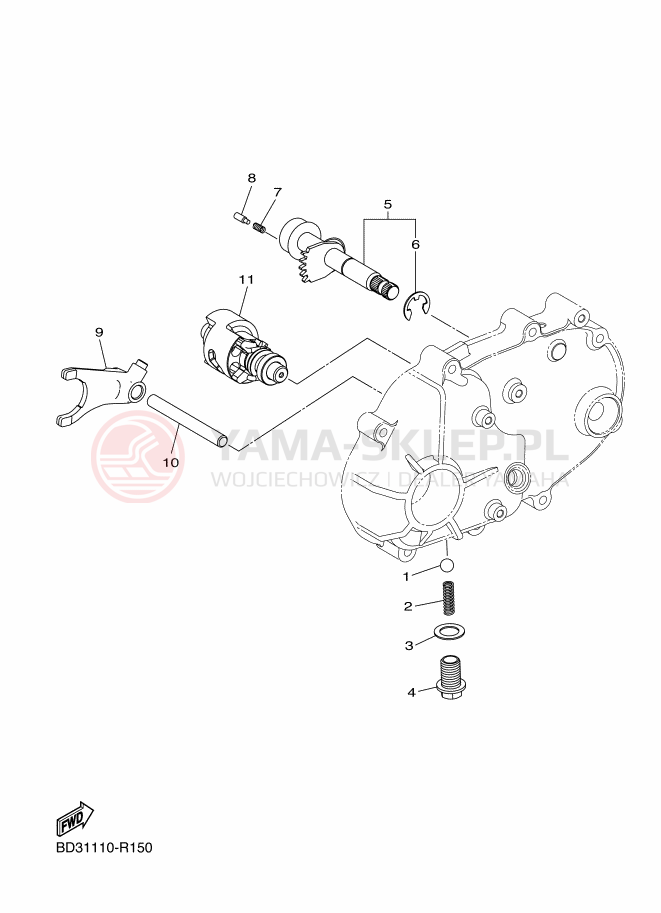 Schemat "Wodziki, automat" do Yamaha YFM90R