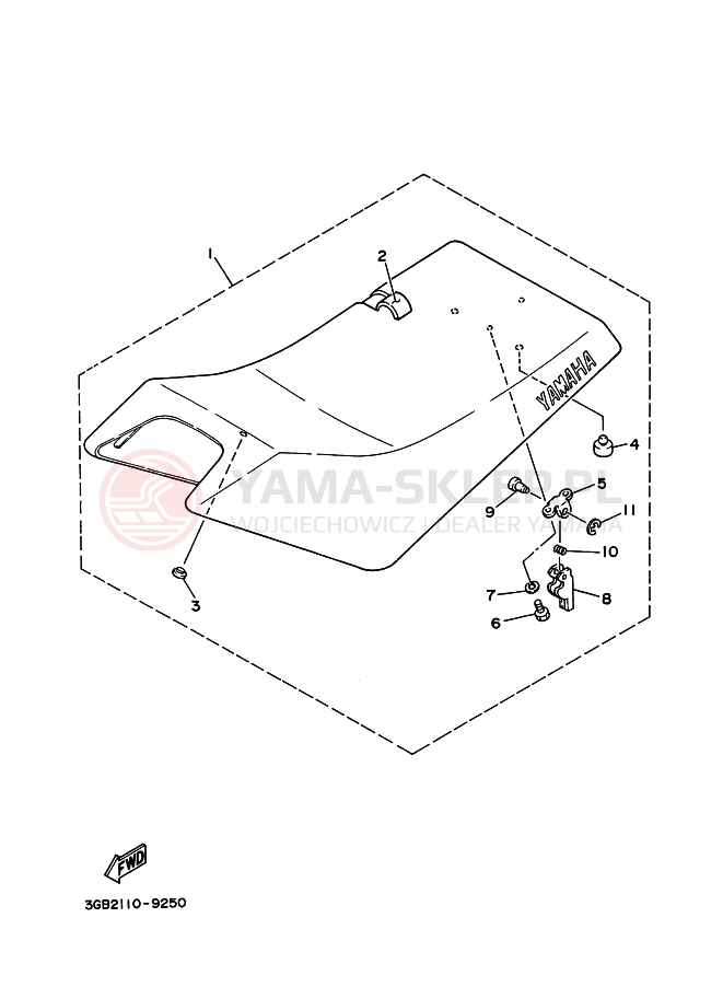 Schemat "siedzenie" do Yamaha CHAMP