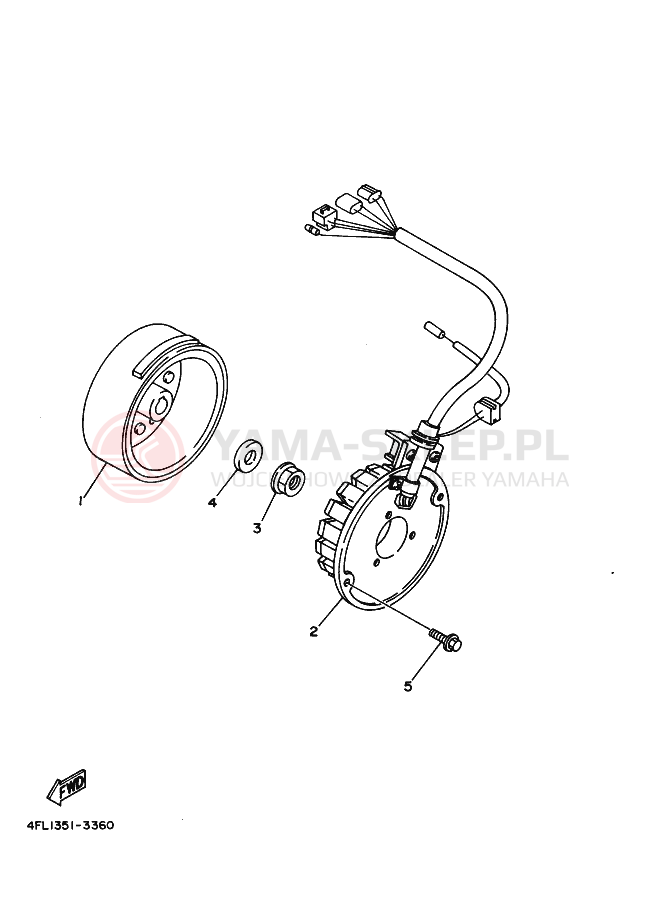 Schemat "alternator" do Yamaha TZR125