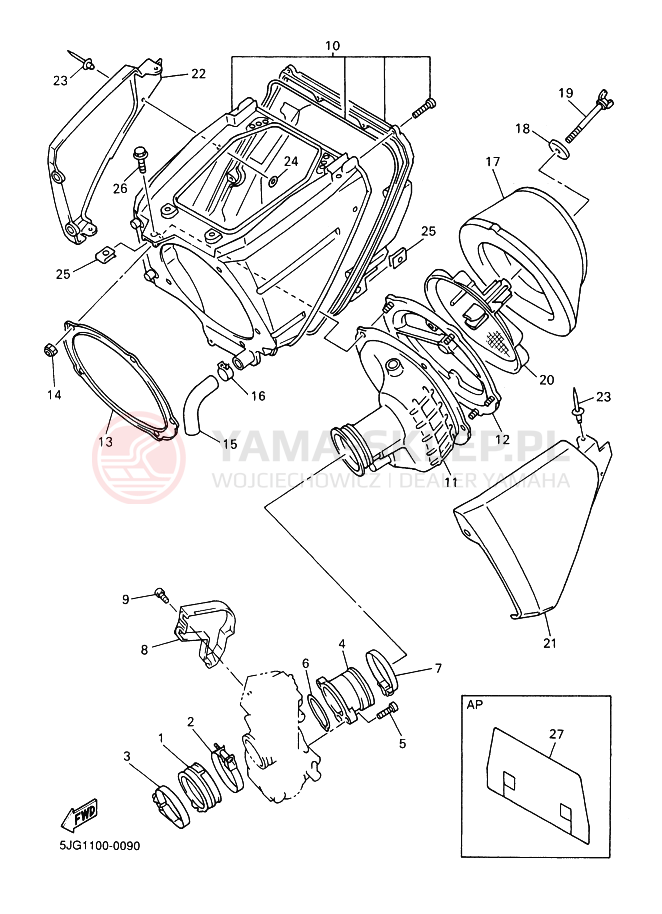 Schemat "Wtrysk paliwa" do Yamaha YZ426F