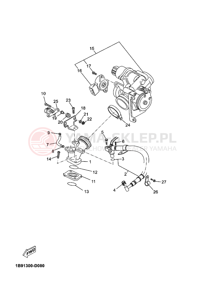 Schemat "Wtrysk paliwa" do Yamaha YP125R