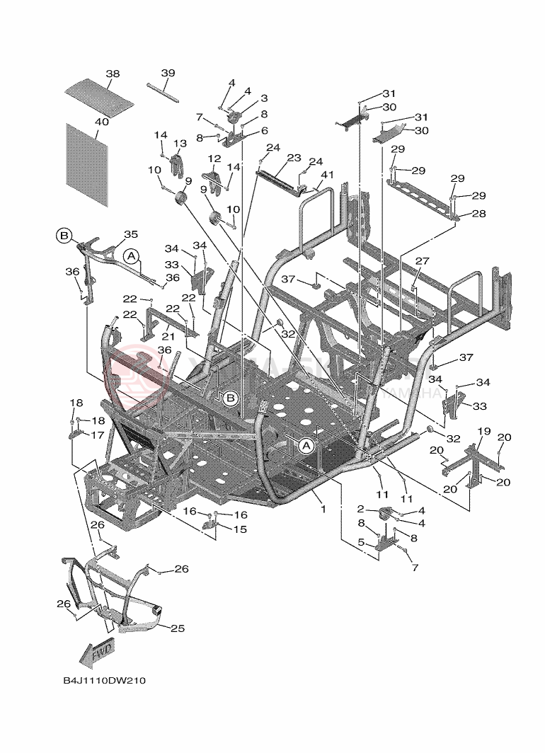 Schemat "rama" do Yamaha WOLVERINE RMAX EPS SE