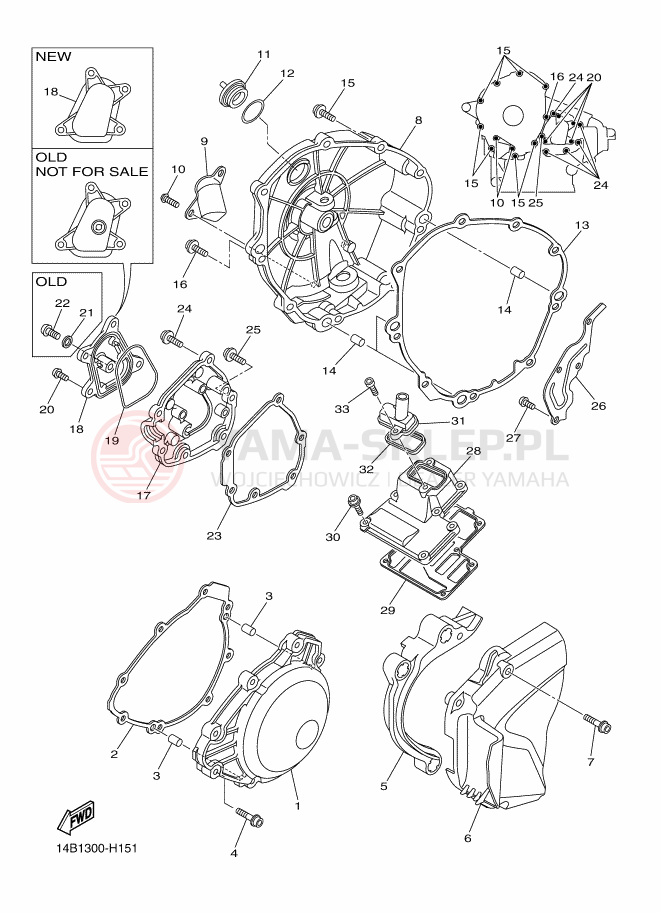 Schemat "Pokrywa silnika" do Yamaha YZF-R1