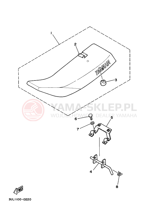Schemat "siedzenie" do Yamaha RT100