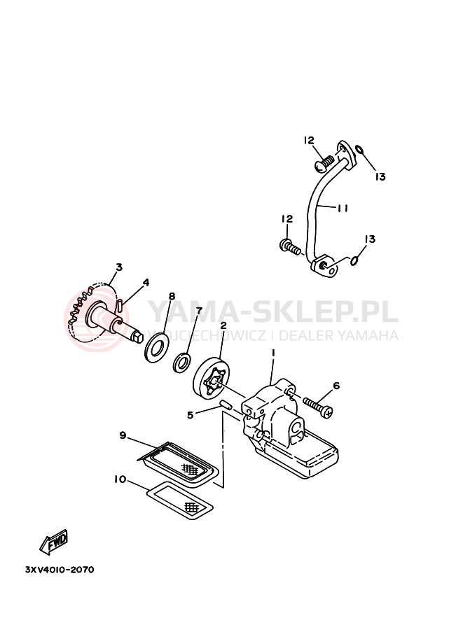 Schemat "Pompa olejowa" do Yamaha TZR250R