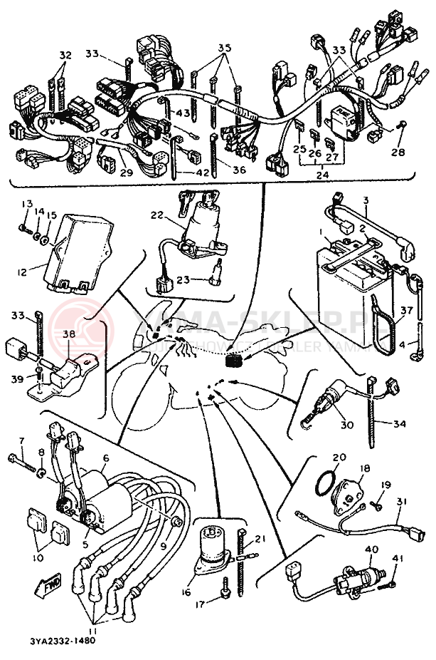 Schemat "układ elektryczny" do Yamaha FJ1200A