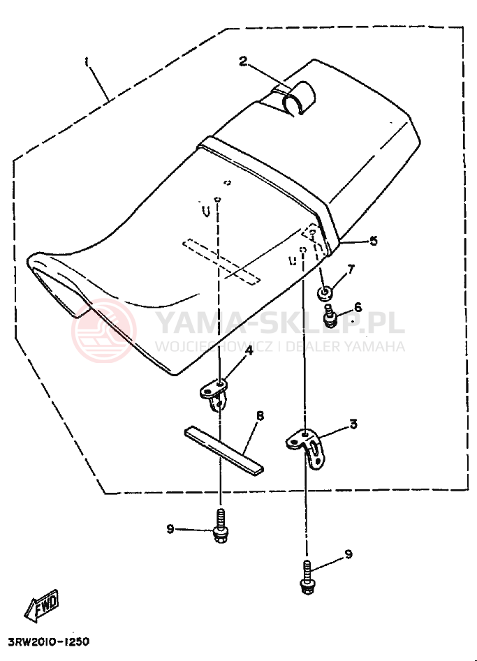 Schemat "siedzenie" do Yamaha XT225 XT225E