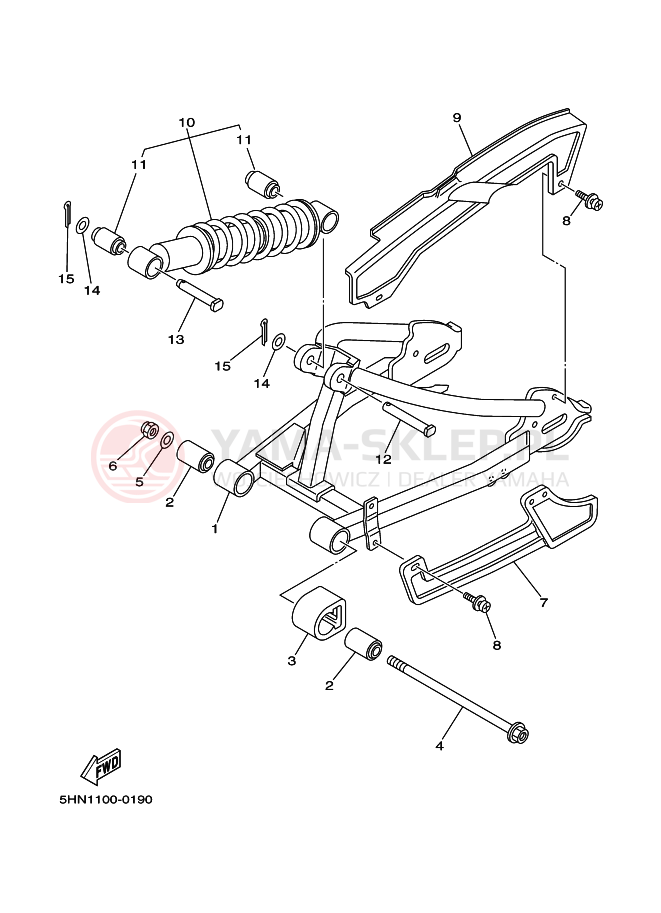 Schemat "wahacz" do Yamaha TTR90