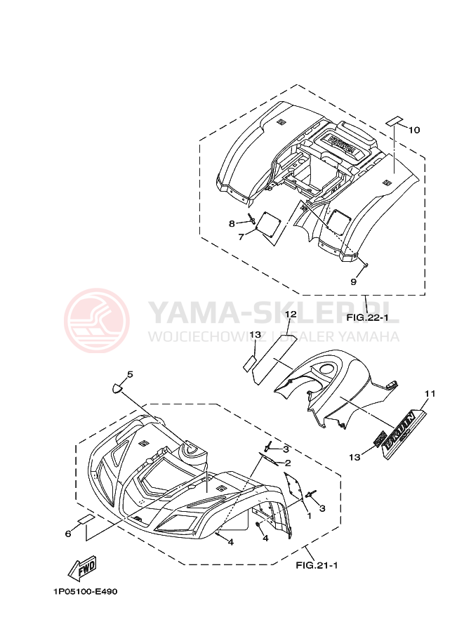 Schemat "naklejki" do Yamaha BRUIN