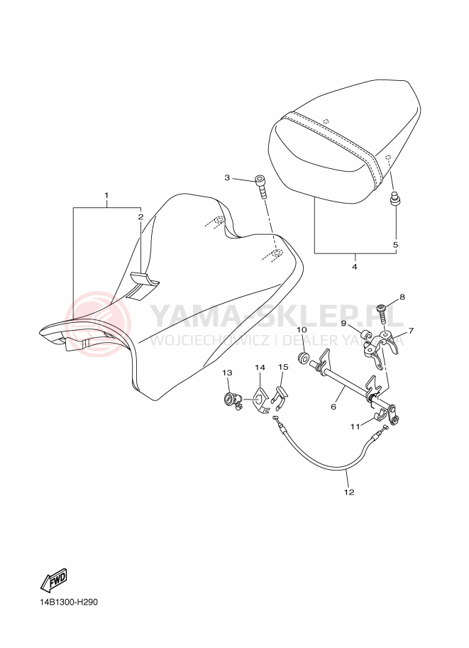 Schemat "siedzenie" do Yamaha R1