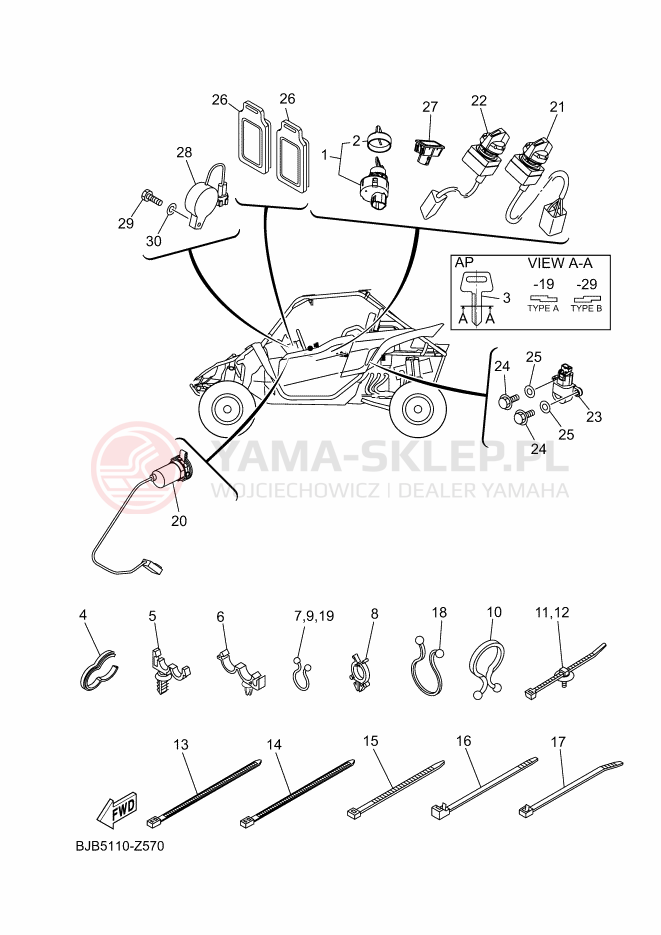 Schemat "układ elektryczny" do Yamaha YXZ1000R