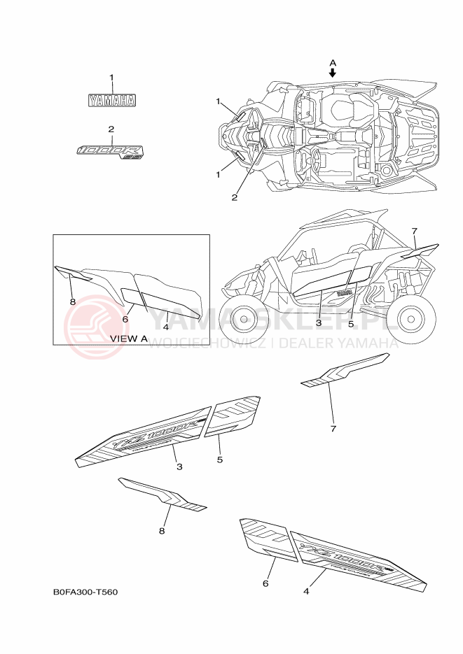 Schemat "Naklejki" do Yamaha YXZ1000R
