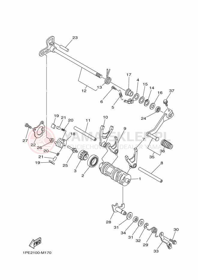 Schemat "Wodziki, automat" do Yamaha YFM700R