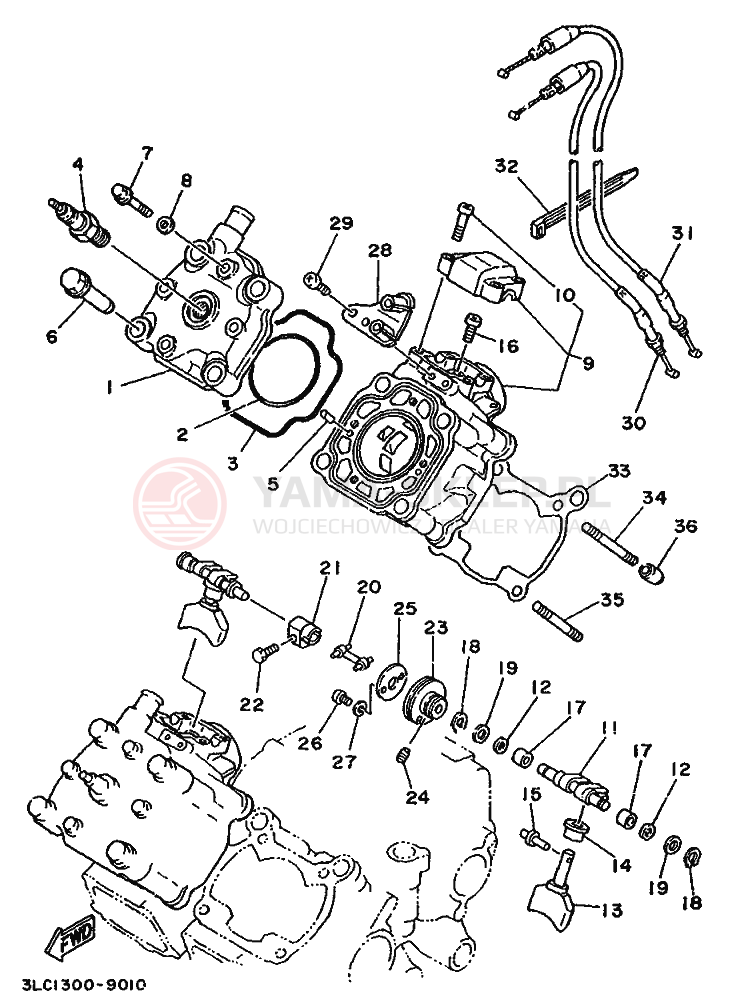 Schemat "głowica" do Yamaha TZ250