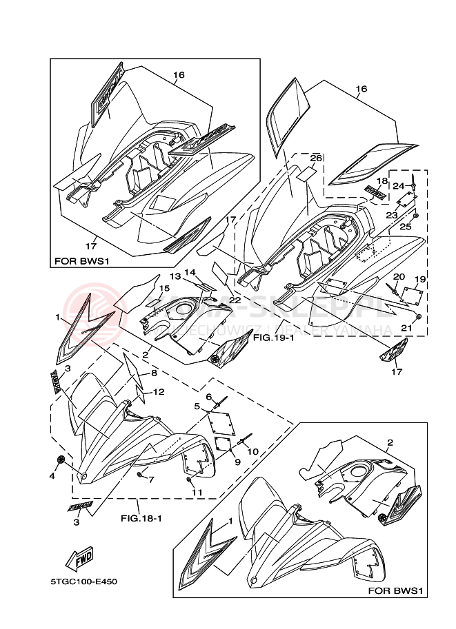 Schemat "naklejki" do Yamaha YFZ450V
