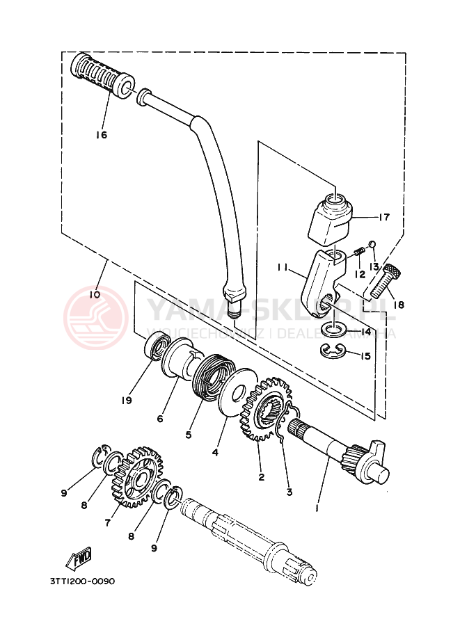 Schemat "rozrusznik" do Yamaha DT175 DT175G