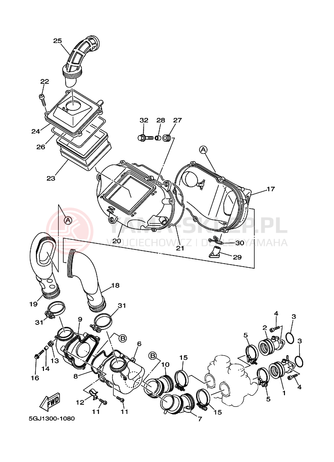 Schemat "Wtrysk paliwa" do Yamaha TMAX