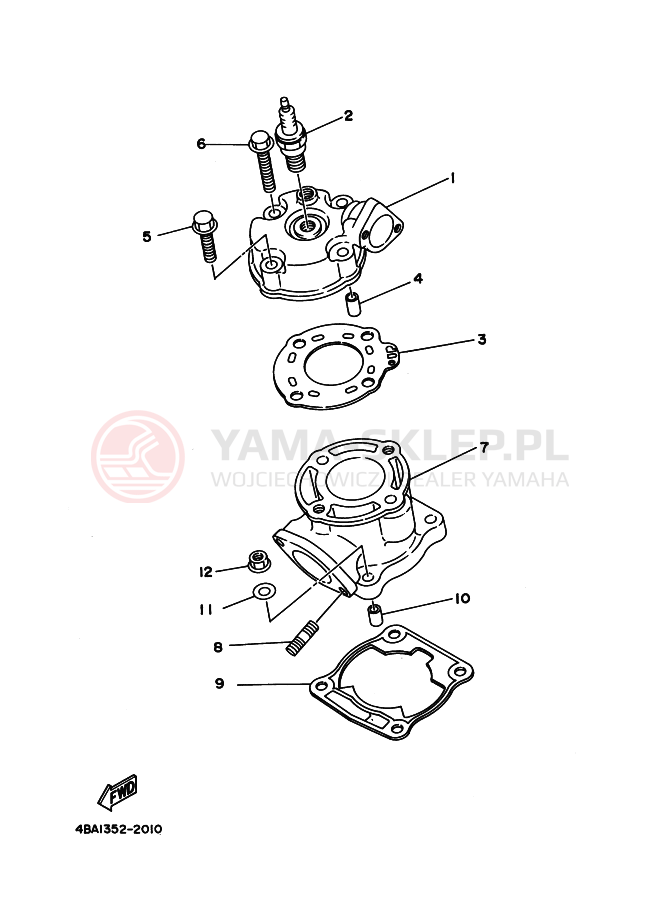 Schemat "cylinder" do Yamaha RZ50