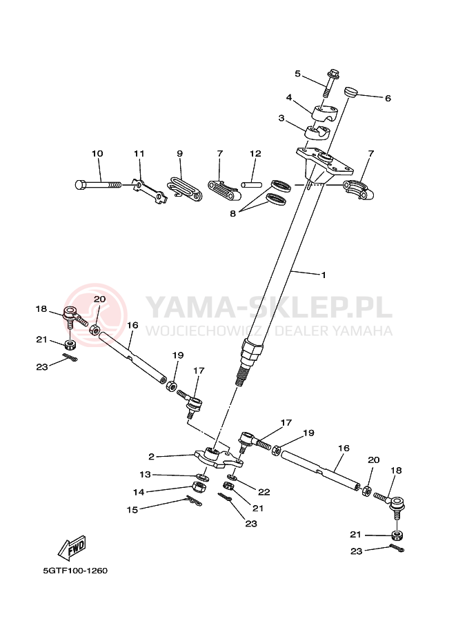 Schemat "Półki zawieszenia" do Yamaha YFM600FWA