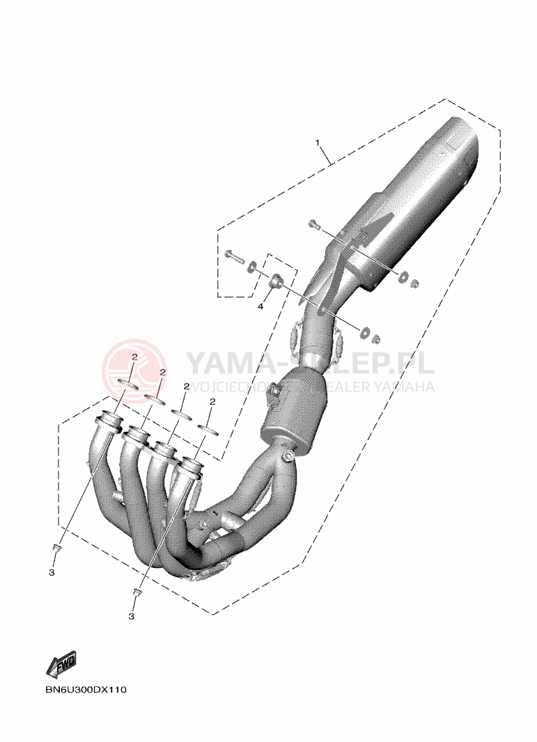 Schemat "Wydech końcowy" do Yamaha YZF-R6