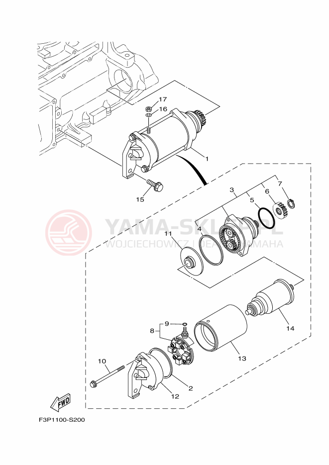 Schemat "rozrusznik" do Yamaha GP1800