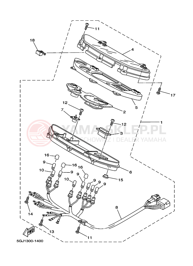 Schemat "licznik" do Yamaha TMAX