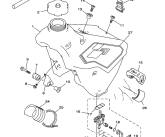 Zacisk hamulcowy tylny do YZ125 (niebieski)