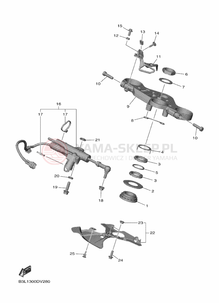 Schemat "Półki zawieszenia" do Yamaha YZF1000 YZF-R1