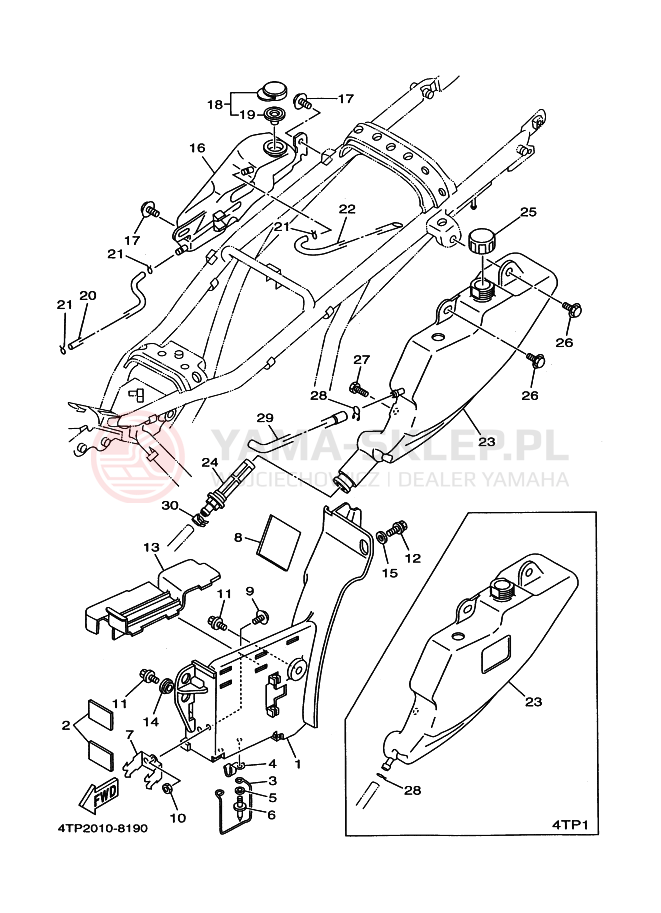 Schemat "Miska olejowa" do Yamaha DT230 LANZA