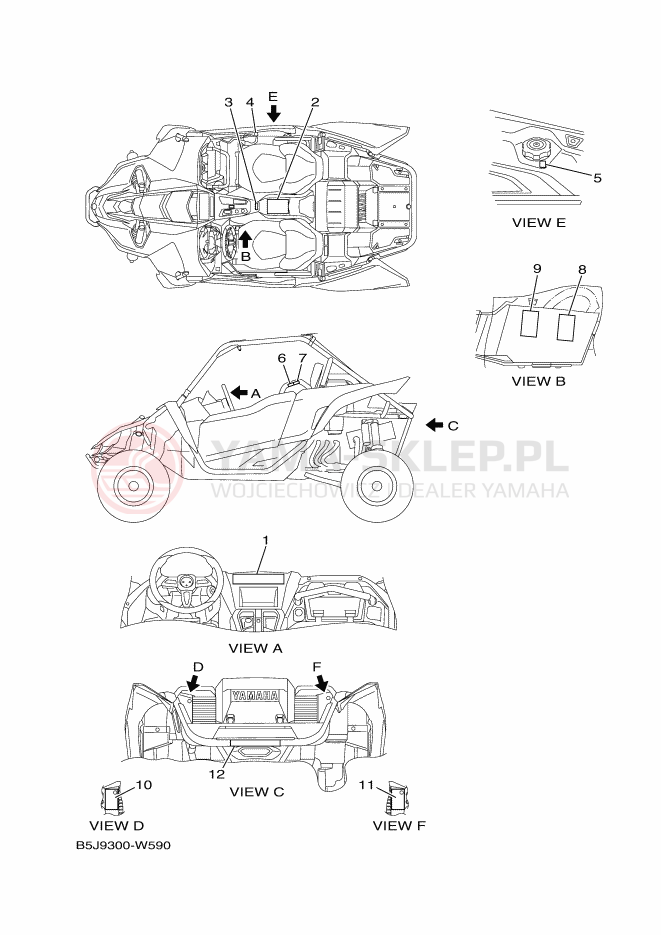 Schemat "naklejki" do Yamaha YXZ1000R SS