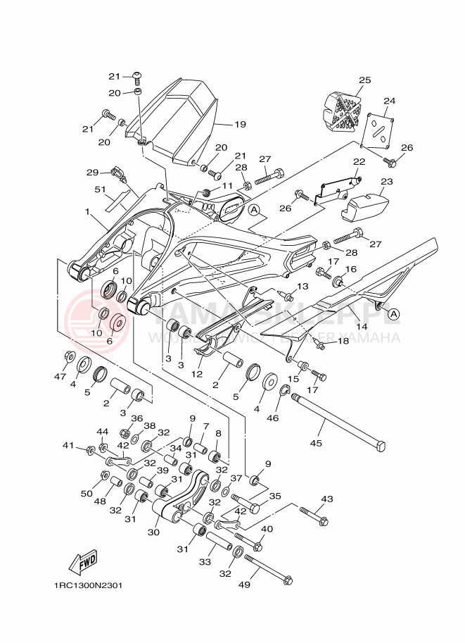 Schemat "wahacz" do Yamaha MT09