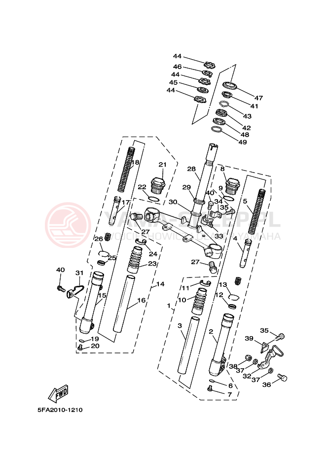Schemat "Sterowanie 2 (5FA2)" do Yamaha GRAND AXIS