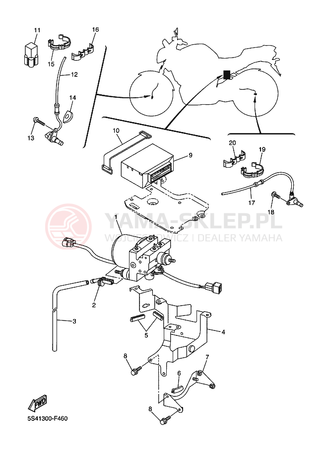 Schemat "układ elektryczny" do Yamaha FZ6