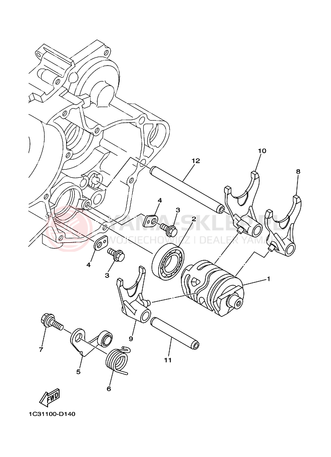Schemat "Wodziki, automat" do Yamaha YZ125