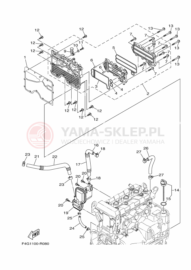 Schemat "Chłodnica oleju" do Yamaha EX SPORT