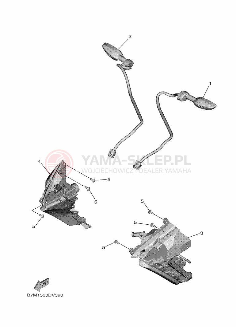 Schemat "kierunkowskazy" do Yamaha TMAX TECH MAX