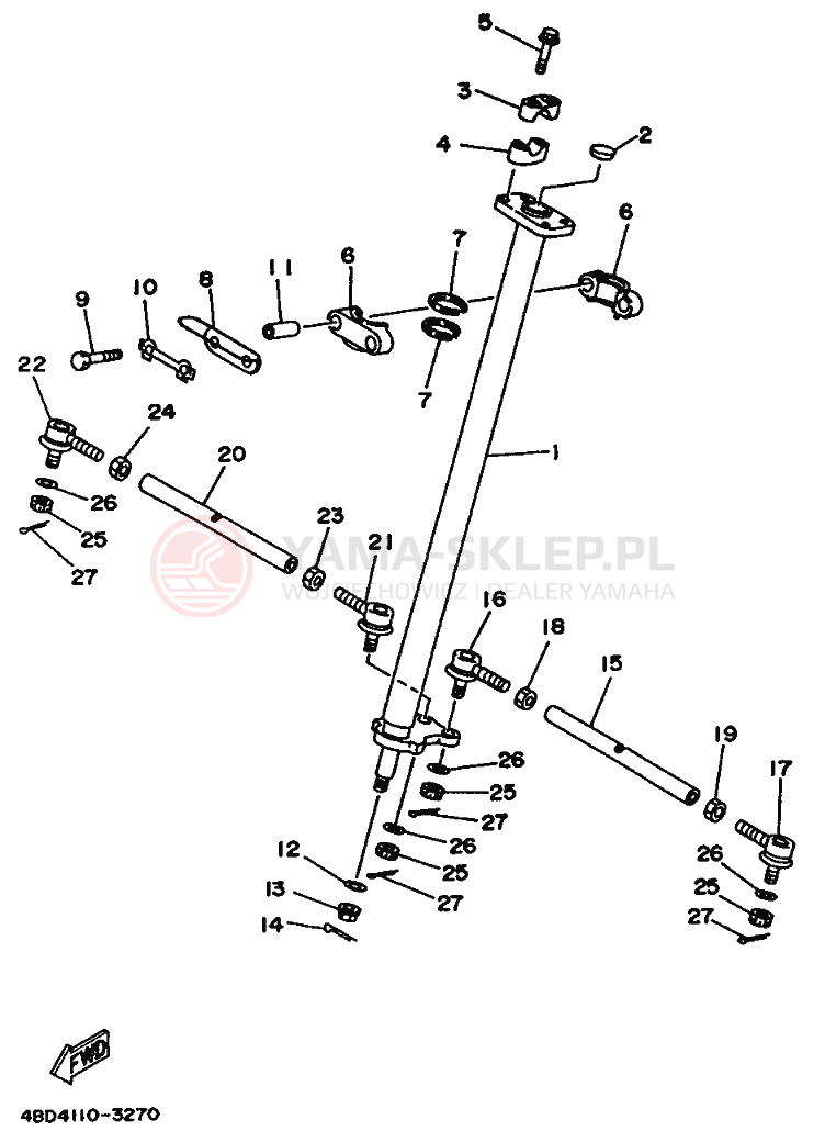 Schemat "Półki zawieszenia" do Yamaha YFB250